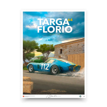 Poster Ferrari 250 GTO Targa Florio 1964. – Edition Limitée Exclusive Edition carsandme.com