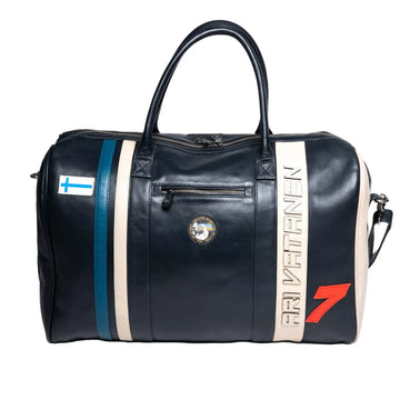 Sac de voyage en cuir Ari Vatanen Flying Finn 72H Bleu Classic Legend Motors carsandme.com