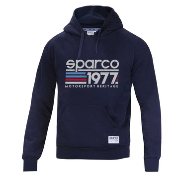 Sweat à Capuche 1977 Bleu Marine Sparco carsandme.com