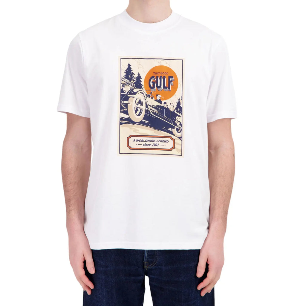 T-Shirt Poster Classics Blanc Gulf carsandme.com