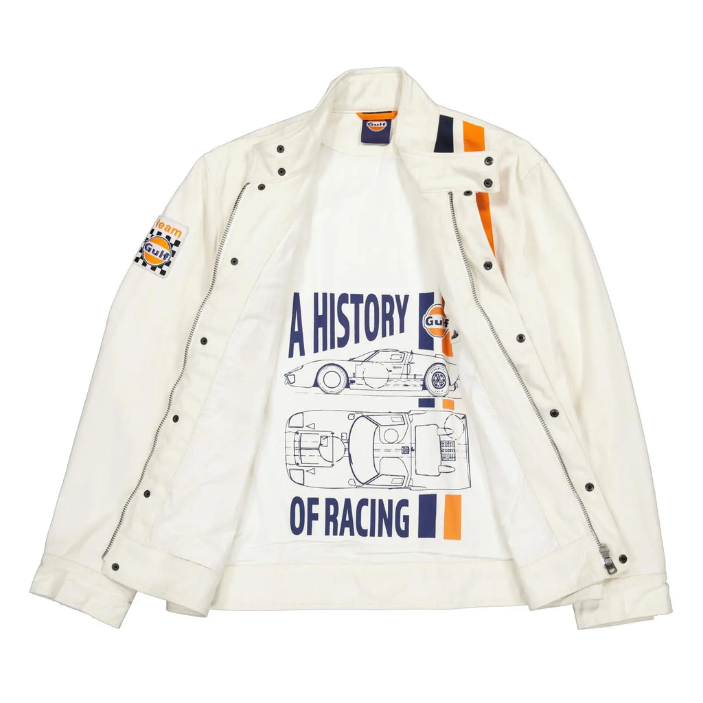 Veste Racing Timeless History Beige Gulf carsandme.com